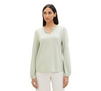 TOM TAILOR 1040546 Camiseta de Manga Larga, 34914 - Desert Green White Thin Stripe, XXS para Mujer