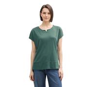 TOM TAILOR 1040547, Camiseta Mujer, Verde (30024 - Explorer Green), L