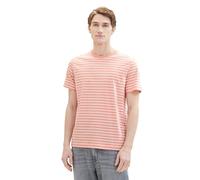 TOM TAILOR 1041182 Camiseta, 35210 Hazel Coral Rose White Stripe, M para Hombre