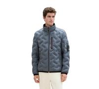 TOM TAILOR 1041309 Chaqueta híbrida con Capucha en Cuello Alto, 28128-Stormy Teal, S para Hombre