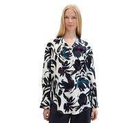 TOM TAILOR 1041689 Blusas, 35285-Diseño Floral Azul Oscuro, 36 para Mujer