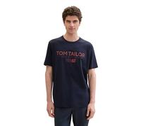 TOM TAILOR 1041871 Camiseta básica con Logotipo Impreso, Sky Captain Blue 10668-Juego de Mesa [Importado de Alemania], XL para Hombre