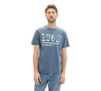 TOM TAILOR 1042194 Camiseta, 10877 China Blue, L para Hombre
