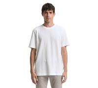 TOM TAILOR 1042510 Camiseta clásica con Estructura de piqué, 20000-White, 3XL para Hombre