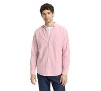 TOM TAILOR 1042640 Camisa, 40111 - Chilli Orange Stripe, XL Hombres