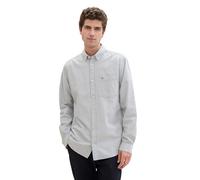 TOM TAILOR 1042640 Camisa de Corte Regular con Logotipo Bordado en el Bolsillo del Pecho, 35961-White Navy Stripe, XXL para Hombre