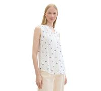 TOM TAILOR 1042950 Blusa básica con Detalle de Volantes en el Cuello, 36383-pink offwhite Floral Design, 36 para Mujer