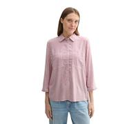 TOM TAILOR 1043198 Blusa, 35906 - Pink White Thin Stripe, 38 para Mujer