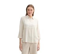 TOM TAILOR 1043198 Blusa, 35911 - Beige White Thin Stripe, 46 para Mujer