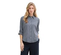 TOM TAILOR 1043213 Blusas, 37186-Printed Blue White Minimal, 42 Mujeres