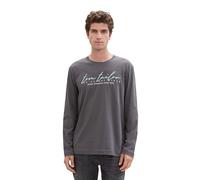 TOM TAILOR 1043277 Camiseta de Manga Larga, Tarmac 10899-Juego de Mesa [Importado de Alemania], L Hombres