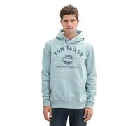 TOM TAILOR 1043292 Sudadera con Capucha y Logotipo Impreso, 30463-Dusty Mint Blue, XXL para Hombre