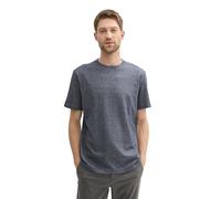 TOM TAILOR 1043375 Camiseta básica con Estructura, 36181-navy White Grindle, XXL Hombres