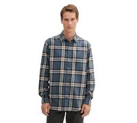 TOM TAILOR 1043799 Camisa, 36642-stormy Blue White Check, M Hombres