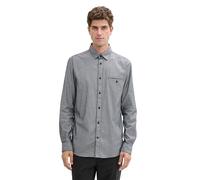 TOM TAILOR 1043804 Camisa, 36661-navy White Small Structure, S Hombres