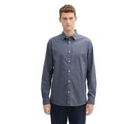 TOM TAILOR 1043806 Camisa de Corte Regular con Estampado, 36667 Stormy Blue Fade Stripe Design, M Hombres