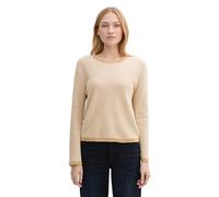 TOM TAILOR 1044104 Jersey de Algodón, 37527-beige Ecru Bubble Knit Design, XL para Mujer
