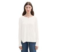 TOM TAILOR 1044146 Manga Larga en Mezcla de Materiales, 10315-Whisper White, 3XL Mujeres