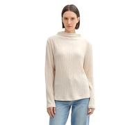 TOM TAILOR 1044153 Cosy Manga Larga con Cuello Alto, 33962-doeskin Melange, 3XL Mujeres