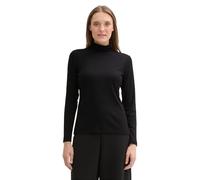 TOM TAILOR 1044942 Manga Larga con Cuello Alto, 14482 Deep Black, S Mujeres
