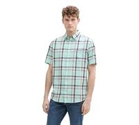 TOM TAILOR 1045095 Camisa, 37319-Mint Multicol Check, XXL Hombres