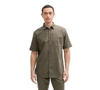 TOM TAILOR 1045098 Camisa, 32097-Smokey Olive Green, L Hombres