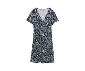 TOM TAILOR 1045309 Vestido, 37369-Multicolor Navy Dot Structure, 46 Mujeres