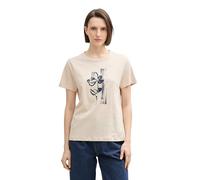 TOM TAILOR 1045534 Camiseta, 21650-summer Beige, M Mujeres