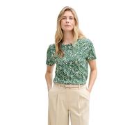TOM TAILOR 1045534 Camiseta, 37367-Multicolor Green Dot Structure, M Mujeres