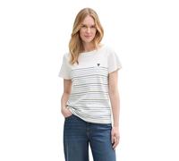 TOM TAILOR 1045544 Camiseta, 10315 Whisper White-Juego de Mesa [Importado de Alemania], L Mujeres