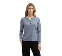 TOM TAILOR 1045558 Camiseta, 37186-Printed Blue White Minimal, L Mujeres