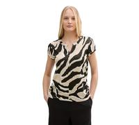 TOM TAILOR 1046212 Blusas, 38070-Abstract Beige Zebra, 38 Mujeres