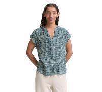 TOM TAILOR 1046212 Blusas, 38116-Diseño Abstracto de Rejilla Verde, 42 Mujeres