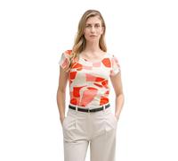 TOM TAILOR 1047058 Camiseta, 37799-Red Dots and Shapes Design, XXS Mujeres
