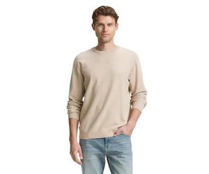 TOM TAILOR 1047570 Suéter pulóver, 38774-Beige Offwhite Twotone, S para Hombre