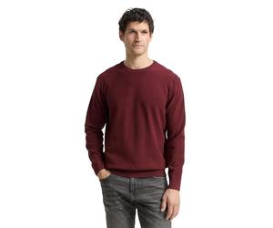 TOM TAILOR 1047570 Suéter pulóver, 39101-bordeaux Melange, L para Hombre