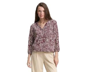 TOM TAILOR 1047574 Blusas, 38403-Dark Red Abstract Dot Design, 40 Mujeres