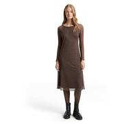 TOM TAILOR 1047624 Vestido, 38420-Brown Black Dotted Print, S Mujeres