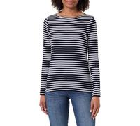 TOM TAILOR 1047730 - Camiseta de Manga Larga (38573), Color Azul Marino y Blanco Roto con Rayas, M para Mujer, 38573 - Azul Marino y Blanco Roto a Rayas, M