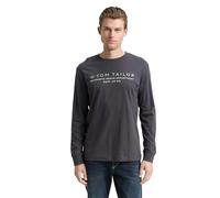 TOM TAILOR 1047769 Camiseta de Manga Larga, 10899-Tarmac Grey, L Hombres