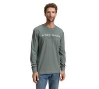 TOM TAILOR 1047769 Camiseta de Manga Larga, 21951-Washed Jasper Green, S Hombres