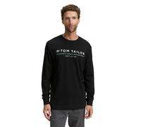 TOM TAILOR 1047769 Camiseta de Manga Larga, 29999-Black, XL Hombres