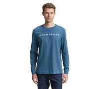 TOM TAILOR 1047769 Camiseta de Manga Larga, 38224-Real Teal Blue, L Hombres
