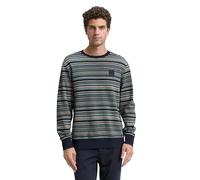 TOM TAILOR 1047804 Sudadera, 38605-Navy Multicolor Stripes, XL para Hombre