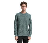 TOM TAILOR 1048031 Suéter pulóver, 38683-Green Navy Multicolor, M para Hombre