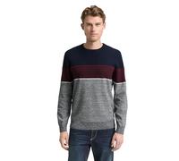 TOM TAILOR 1048772 Suéter pulóver, 39273-navy Red White Stripe, XL para Hombre