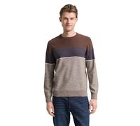 TOM TAILOR 1048772 Suéter pulóver, 39274-brown Blue White Stripe, L para Hombre