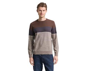 TOM TAILOR 1048772 Suéter pulóver, 39274-brown Blue White Stripe, M para Hombre
