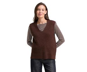 TOM TAILOR 1049136 Chalecos suéteres, 39062-dark Pecan Brown Melange, XS para Mujer