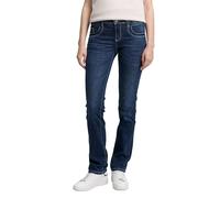 TOM TAILOR 202212 Alexa Straight Vaqueros para Mujer, Azul (10282 - Dark Stone Wash Denim), 33W / 34L